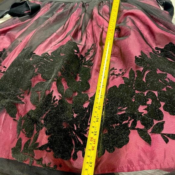 Vintage 90s 1990s Fit and Flare Formal Fancy Party Dress 12 - Picture 5 of 14